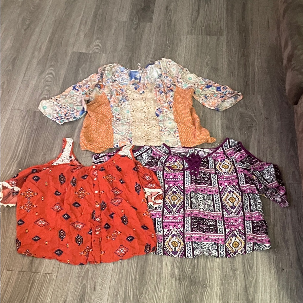 Cato Multicolor Patterned Blouse - image 1